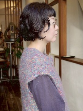 モク 大阪梅田店(MOK) 【大きめ変わるが可愛い】ニュアンスボブパーマ