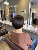 ヘアーメイクロージー 八軒店 (HAIR MAKE ROSY) 大人女性の為の艶感ブラウン丸みボブ