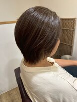 リッチ 横須賀中央店(Rich)&nbsp;白髪ぼかしハイライト ブラウンカラー 40代 ショートボブ