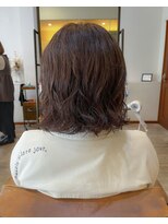 セットアップ 岡山北長瀬店(SET-UP) ミディアムパーマ ボブ ゆるふわ 外ハネ 韓国 かわいい