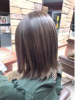 カプア 仙台駅前店(Kapua)&nbsp;毛束感 ×グレージュ/ひし形シルエット/切りっぱなしボブ