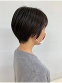グラデーション/前下がり/ショート/小顔/黒髪/30代40代50代/