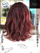 レヴェリーヘア 倉敷店(Reverie hair) #ダブルカラー #ブリーチ #ピンク #ピンクベージュ 