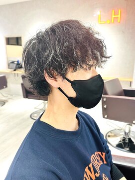 ラッキーヘア 加古川(Lucky Hair) メンズハイライト×ツイストスパイラルパーマ【シン】