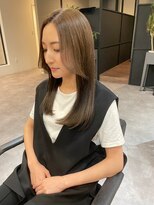 ナンバー(number+)&nbsp;20代30代寒色系カラーシースルーバンク艶感ストレート