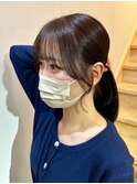 髪質改善10代20代大人可愛い艶髪グレージュ顔まわりレイヤー