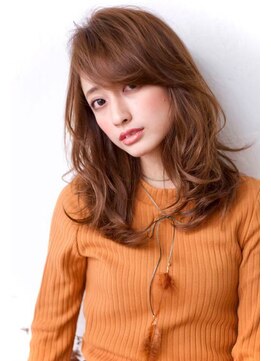 グランアージュ 柏西口店(grandage) 美肌に見える無造作ウェーブロング/オレンジベージュ/柏 駅近