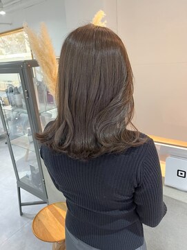 2195ヘアー 世田谷代田(2195hair) 韓国風巻き/くすみべージュ/大人/髪質改善/顔周り/