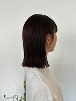 O ダークブラウン×切りっぱなし大人可愛いミニボブ20代30代40代
