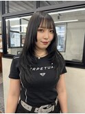レイヤーカット/デザインカラー/ウェットヘア/オリーブベージュ