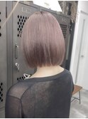 【GEEKS渋谷】ピンクグレージュ/冬カラー/伸ばしかけボブ/透明感