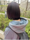 人気ボブスタイル　切りっぱなしでおさまりカット