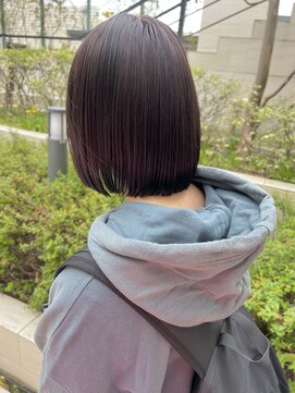 スタイル 成城学園前(STYLE) 人気ボブスタイル 切りっぱなしでおさまりカット