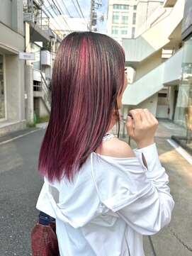 シャルム 溝の口店(charme) チェリーブラウン小顔ワンカールレイヤーカットインナーカラー