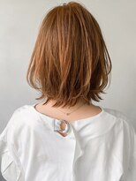 外ハネボブ斜めバングチェリーブラウンセミディ#210f0612