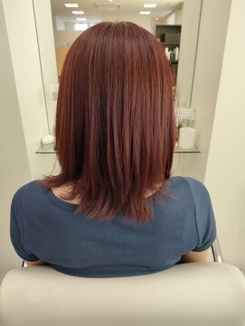 ヘアポジションにかほ 高発色のボルドーカラー