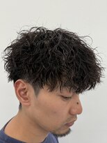 ビカムメンズヘアー 栄店(become men's hair)&nbsp;ツイストスパイラルVマッシュ刈り上げ縦落ちパーマ名古屋栄