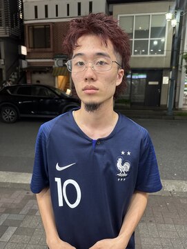 アンジェ(ange) スパイキーショート/レッドカラー/ワインレッド