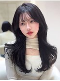 ◆ブリーチなし/髪質改善/大人ガーリー/グレーブラウン/前髪/