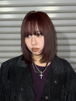 ギークス(GEEKS)&nbsp;【GEEKS渋谷】ボルドーレッドカラー/ミディアムレイヤー/暖色