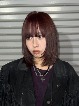 ギークス(GEEKS) 【GEEKS渋谷】ボルドーレッドカラー/ミディアムレイヤー/暖色