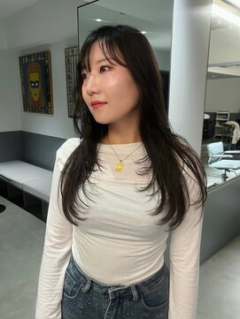 エイゾー 銀座(EIZO) レイヤーカット/ ロングレイヤー/ オリーブカラー/ 透明感カラー