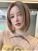 韓国ヘアレイヤーカットボブ/ブリーチカラー