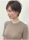 モカブラウン大人かっこいい小顔クールショートA11上尾30代40代