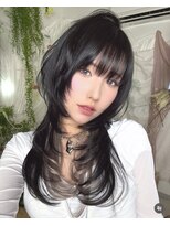 アリー 原宿(ALLY)&nbsp;ハッシュカットシャギーウルフレイヤーカットエクステレイヤー
