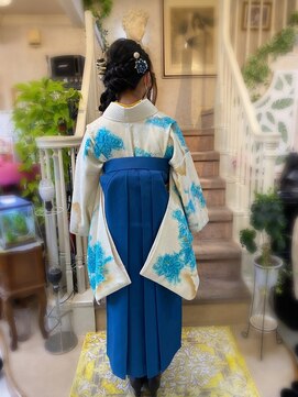 美容室 ティンカーベル 袴 編み下ろし