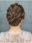 ヘアアレンジ/編み込みアップ