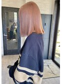 #ピンクカラー#春カラー#ブリーチカラー#切りっぱなしボブ#ボブ