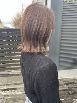 ヘアラウンジ アングゥ(hair lounge ungu) ピンクブラウンカラー