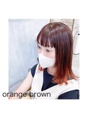 オレンジカラーミディアムスタイル