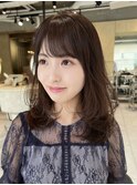 （ミスコン/レイヤーカット/ミディアム/小顔前髪）