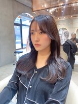 ロンド エスポワール 錦糸町(Lond espoir)&nbsp;ピンクベージュ前髪カタログマルチダボブ【韓国ヘア/鈴木颯】