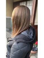 ムク(MUKU)&nbsp;ハイトーンベージュ＋艶感ストレート＋ナチュラル