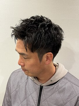 銀座マツナガ 神田店 30代40代ビジネスオシャレツーブロック刈り上げアップバング
