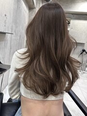 艶髪レイヤーカット韓国ヘアーグレージュ髪質改善トリートメント