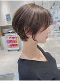 ショートカット×ひし形ショートボブ×前髪あり20代30代40代　a