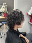 波巻きパーマ