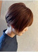 まるみ大人可愛いショートボブ×透明感ショコラブラウン