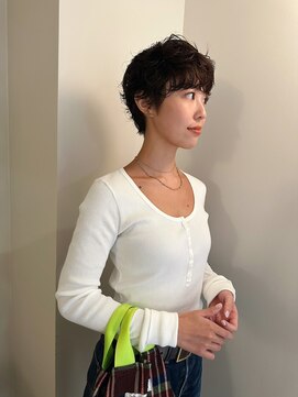 ユー セント(yew scent) short perm ＋ marron brown