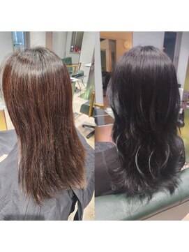 ボアップ(boappu) 黒染めを使わずにブラックカラー