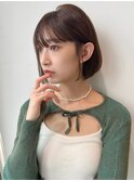 くびれショートボブイメチェンフルバング前髪似合わせカット
