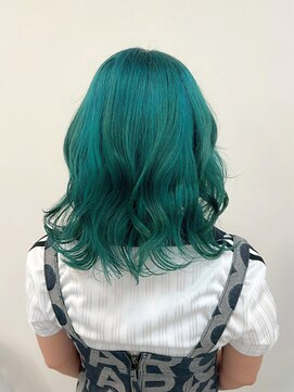 エトレ(etore) 艶髪ウェーブ/髪質改善/ブリーチカラー/ターコイズ
