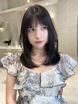 ミズチャーム(Ms.CHARM)&nbsp;レイヤーカット/透明感グレージュ/顔まわりカット/縮毛矯正