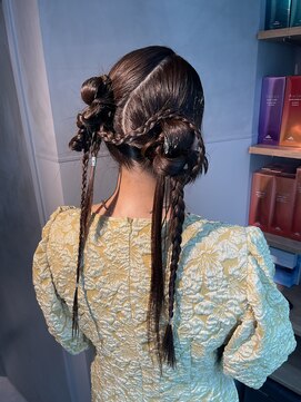 シャルムバイケンジ(Charm.by KENJE) 【カチモリ/ツインお団子】結婚式/銀座/ヘアセット/アレンジ