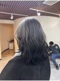 白から黒のエンドカラー