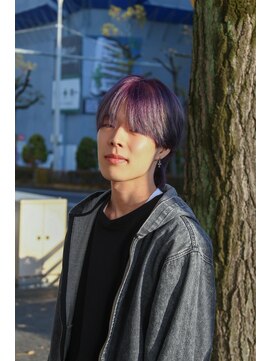 メンズ クーヘアー(Men's coohair) マッシュウルフ&パープル